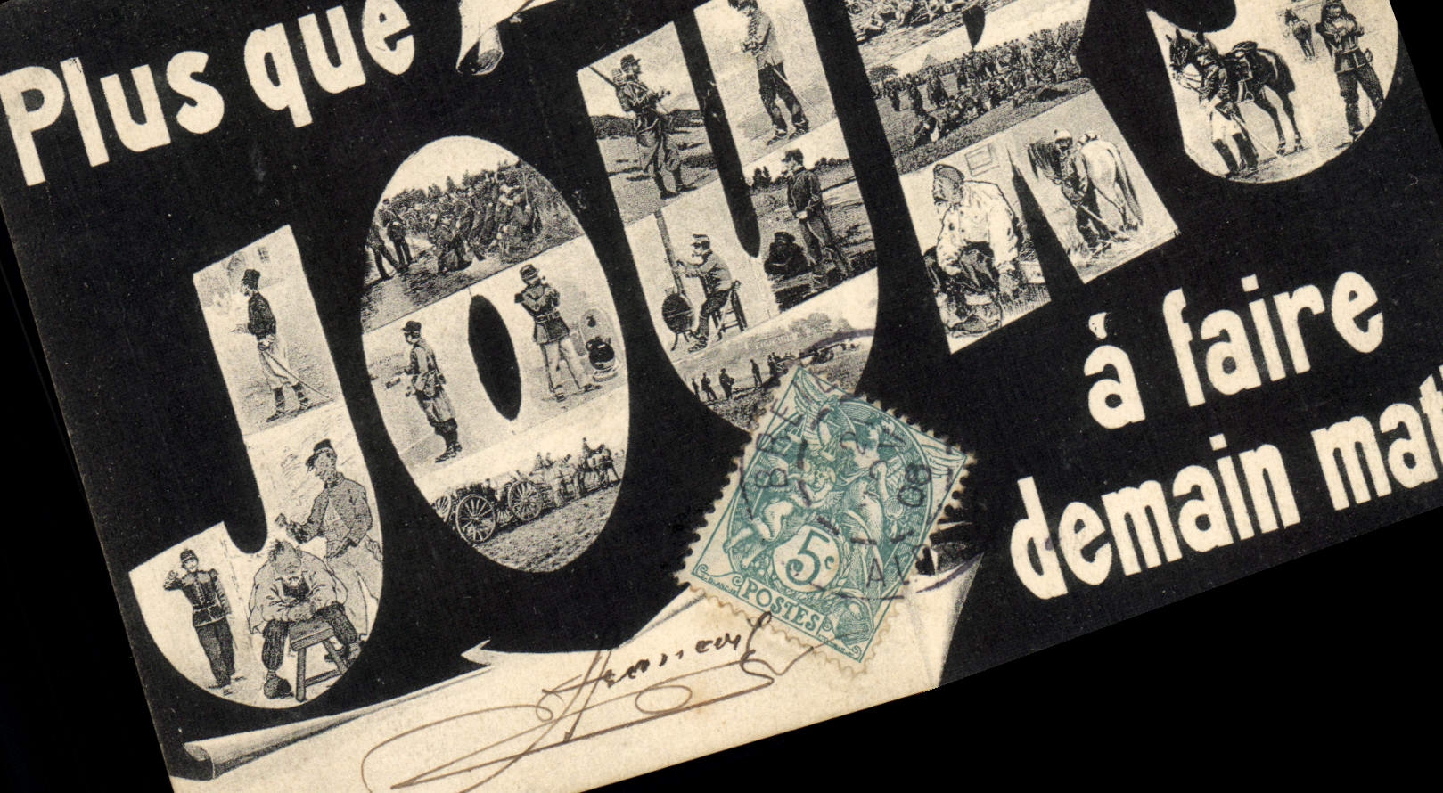 VINTAGE POSTCARD Militaria More than 100 days