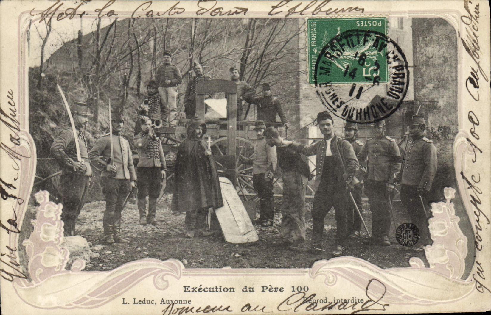 CPA Militaria Execution du pere 100