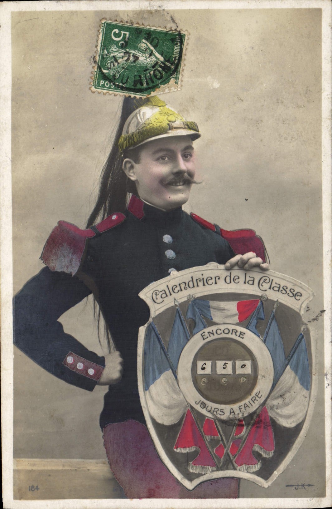 CPA Militaria Calendrier de la classe