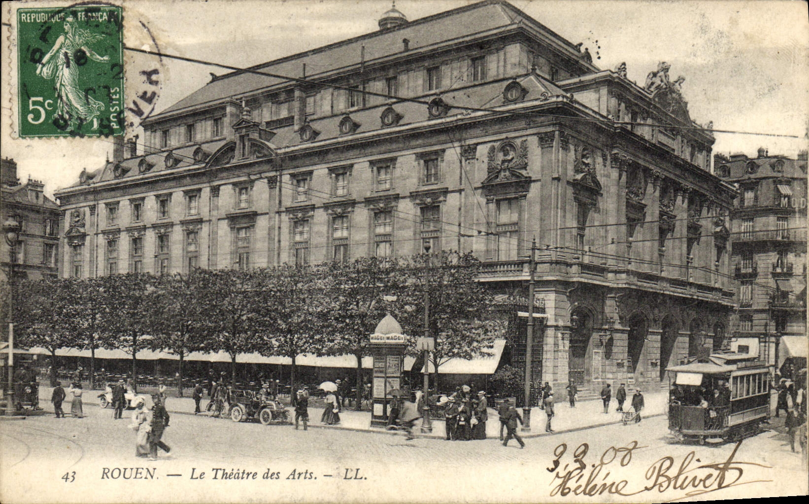 CPA Theatre des Arts Rouen Tramway
