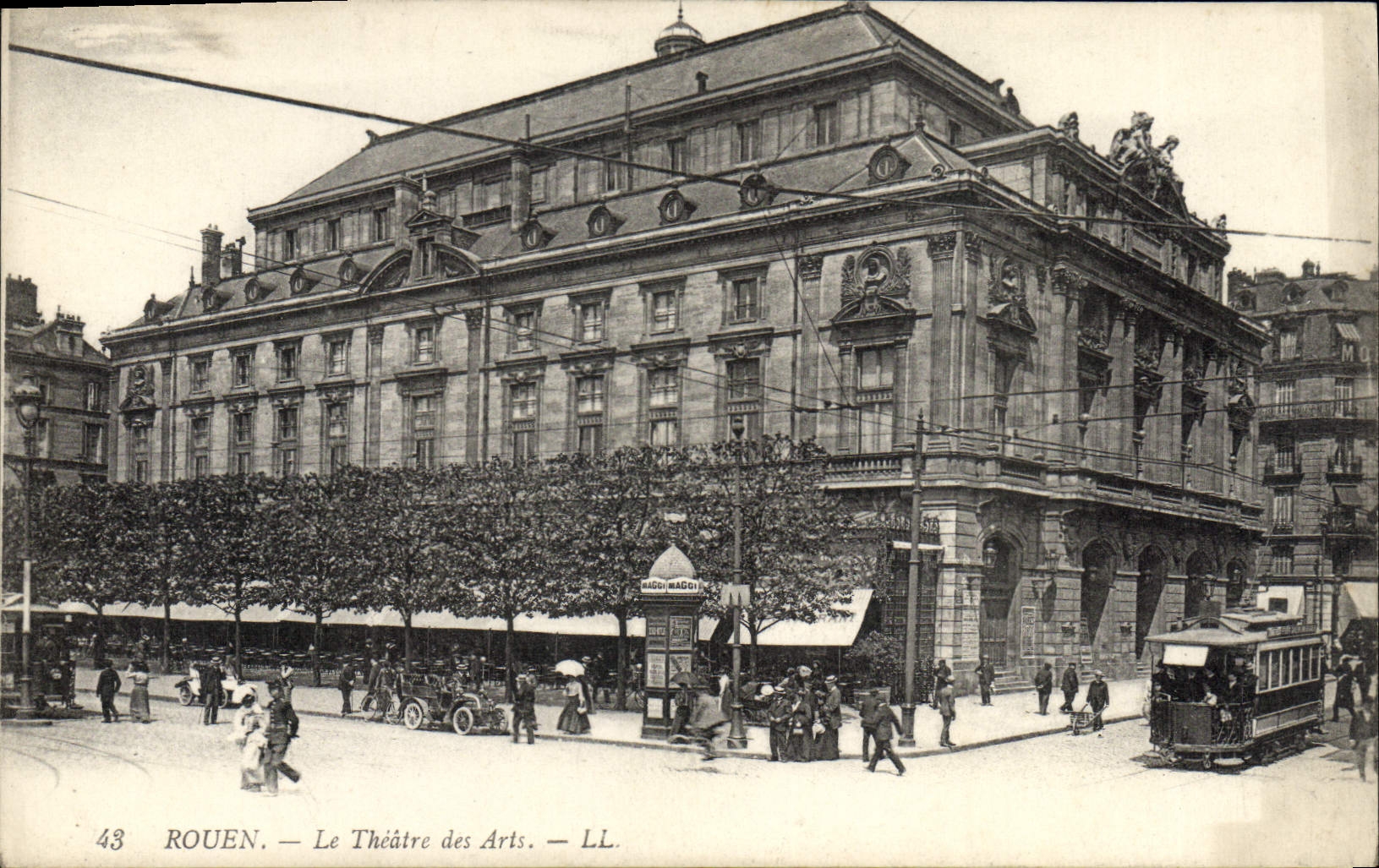 CPA Rouen Theatre des Arts Tramway