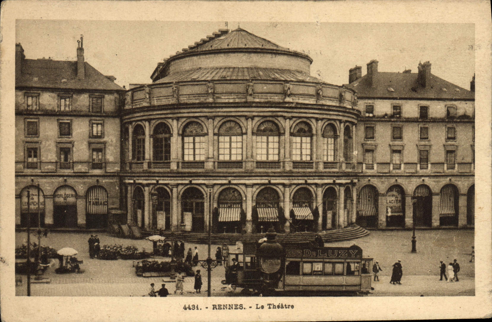 CPA Theatre Rennes Tramway De Luzy