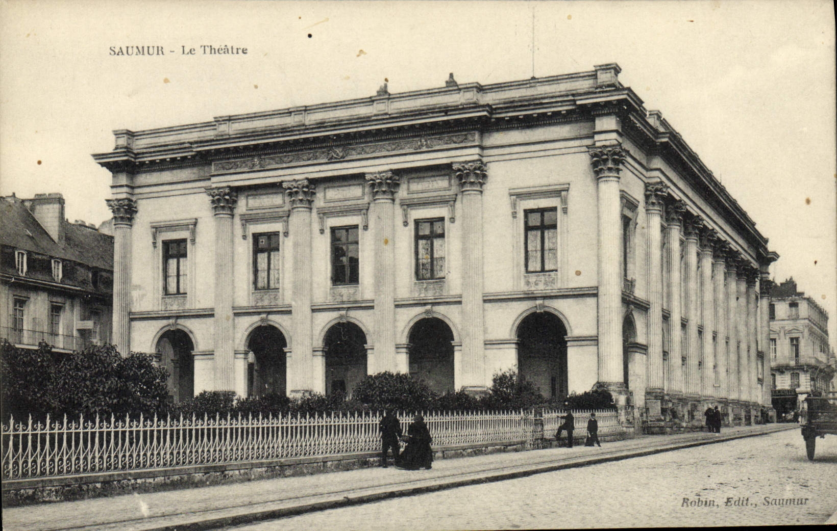 VINTAGE POSTCARD Saumur Theater
