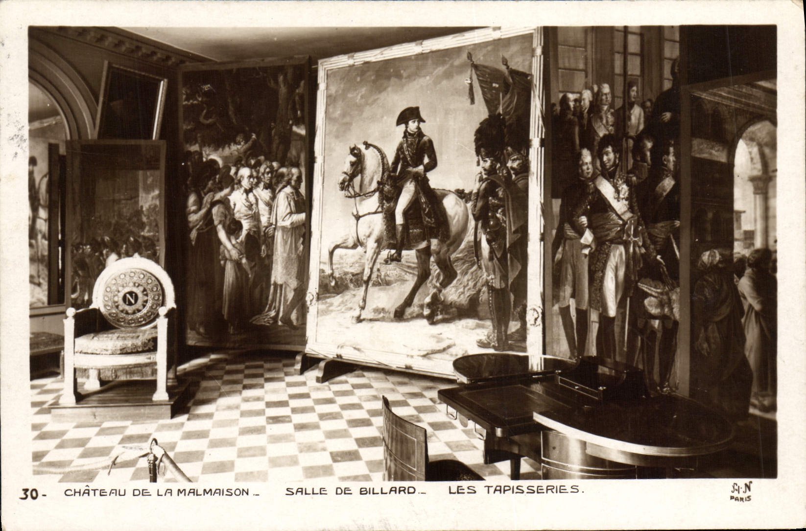 CPA Chateau De Malmaison Salle De Billard Les tapisseries Napoleon 1er
