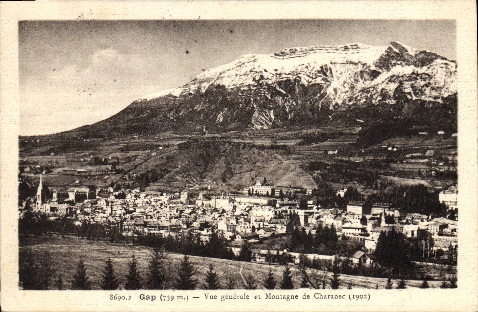 VINTAGE POSTCARD Gap View and Mountain of Charanec