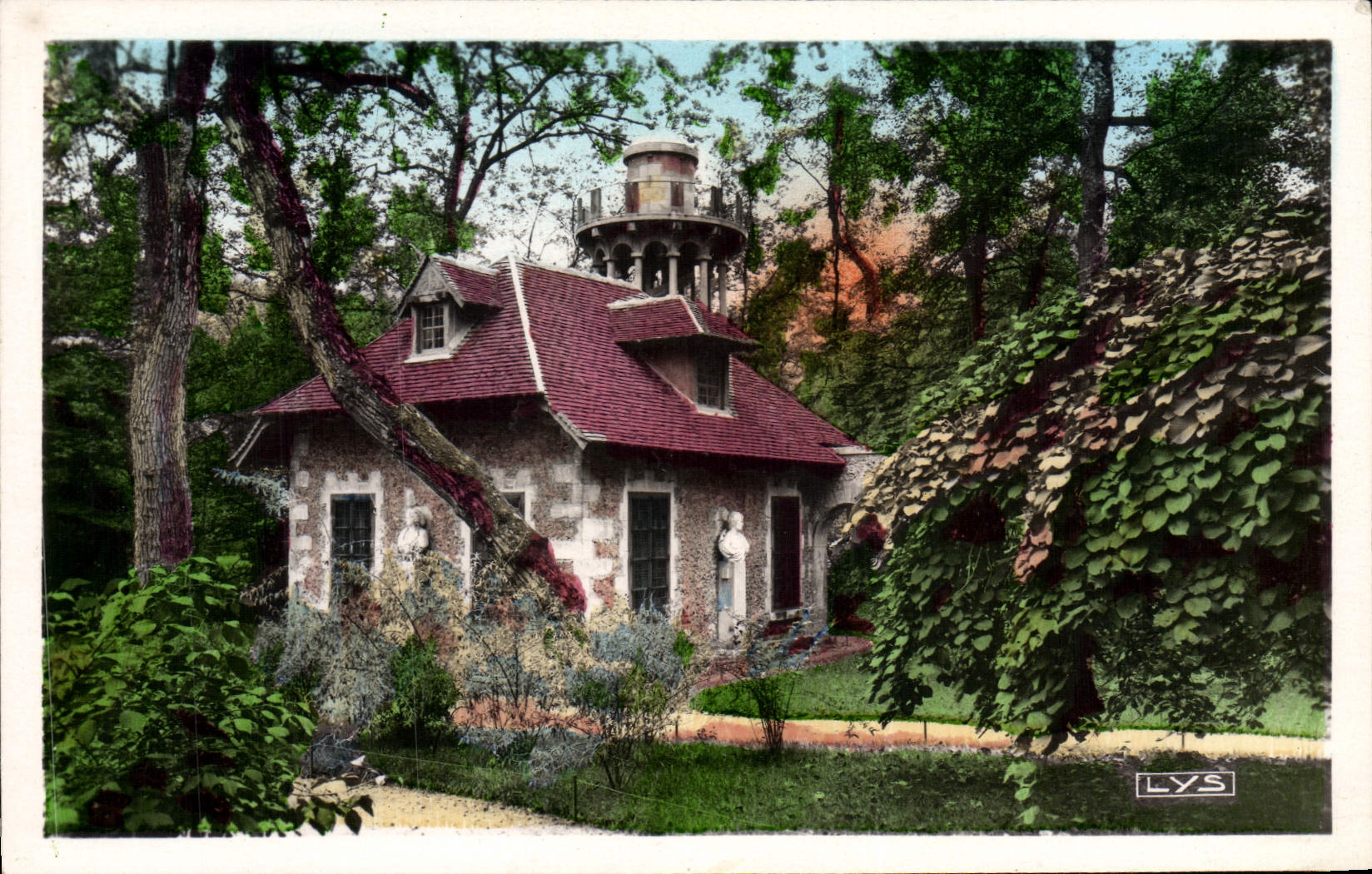 POSTAL Versalles Hamlet de la VENDIMIA de la lechería de Trianon