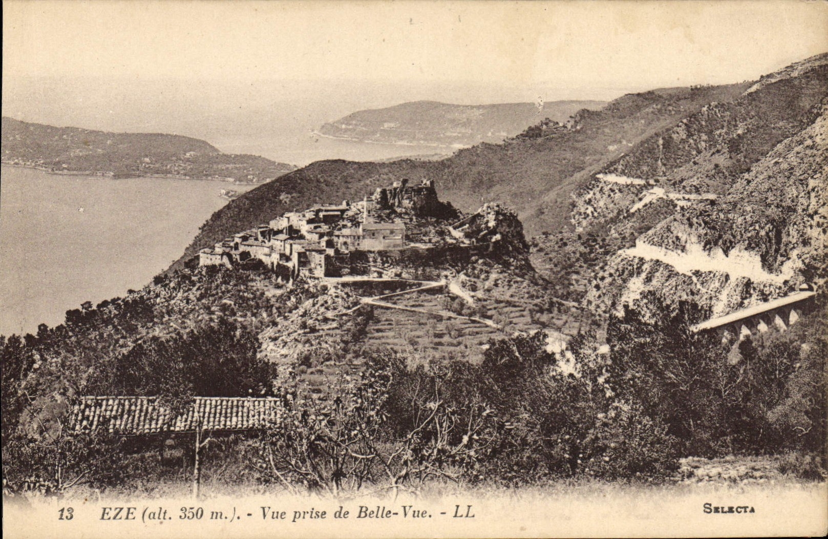 POSTAL Eze de la VENDIMIA vista de hermoso