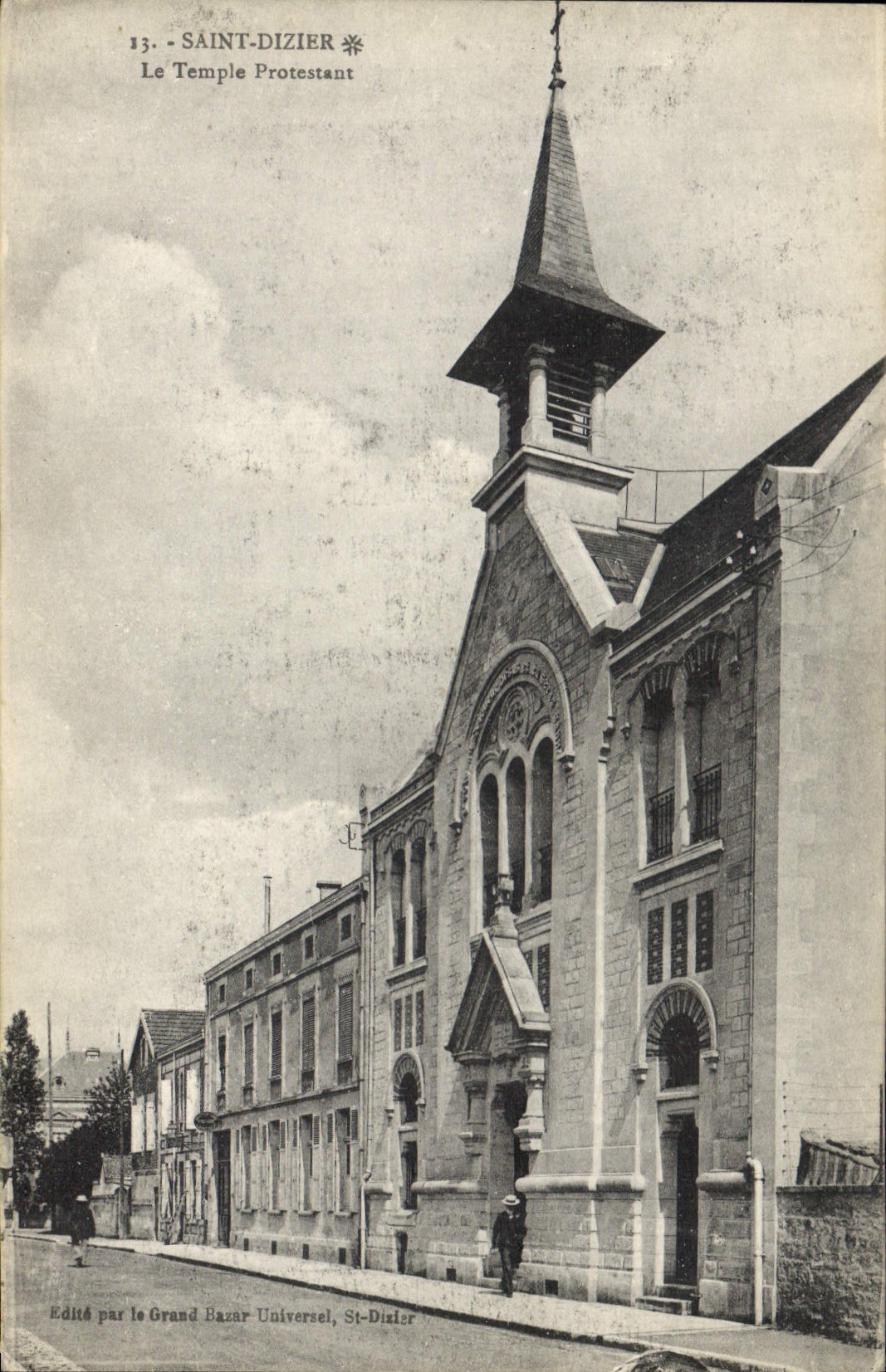 POSTAL Dizier santo de la VENDIMIA el templo protestante