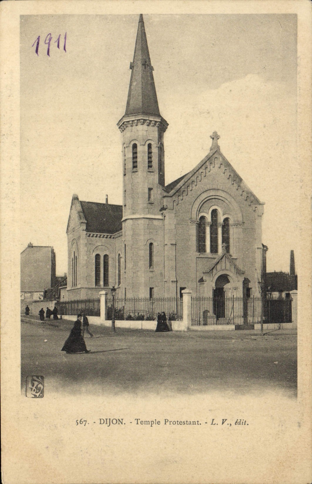 CPA Dijon Temple protestant