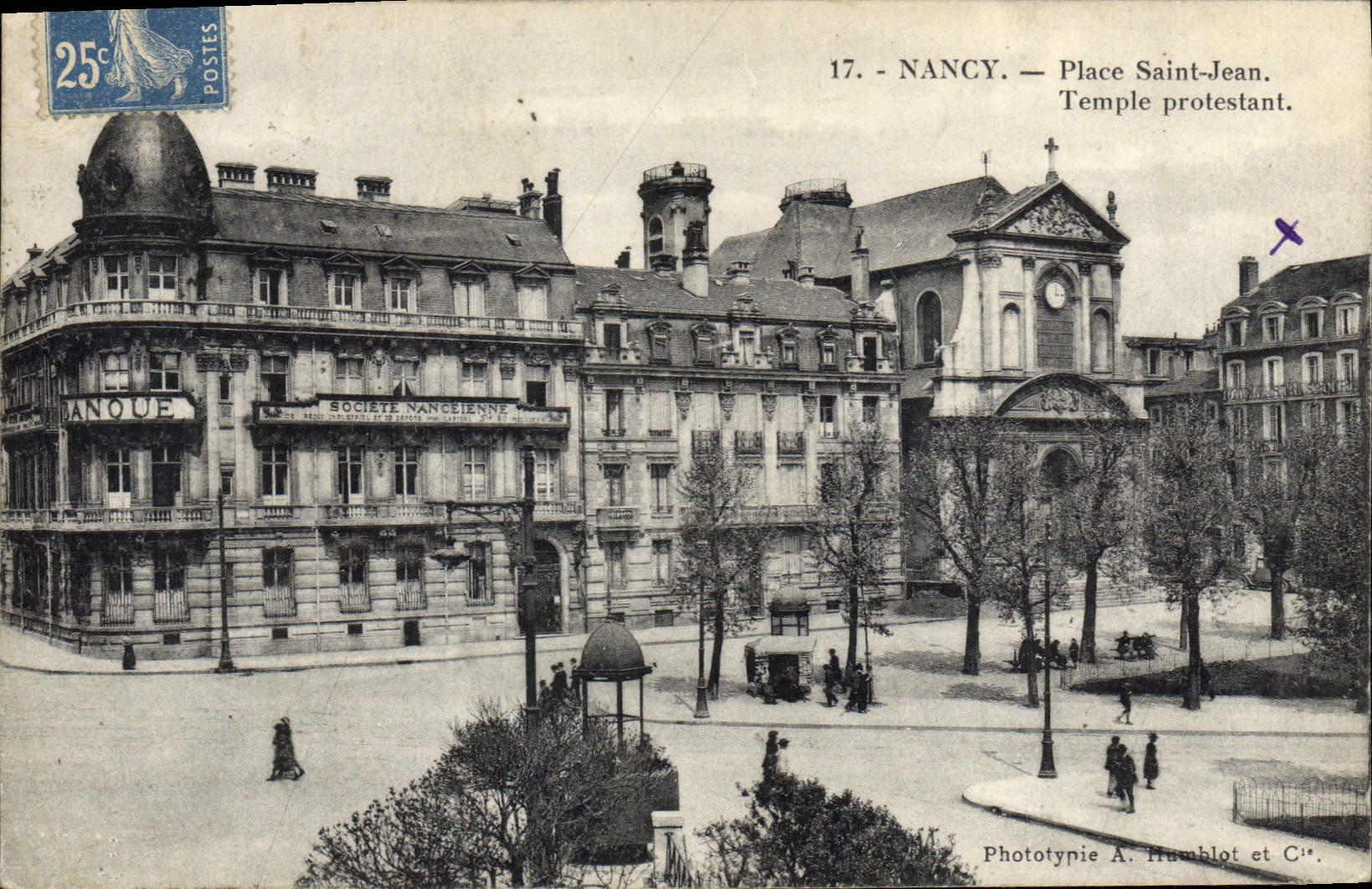 CPA Nancy Place St Jean et Temple protestant