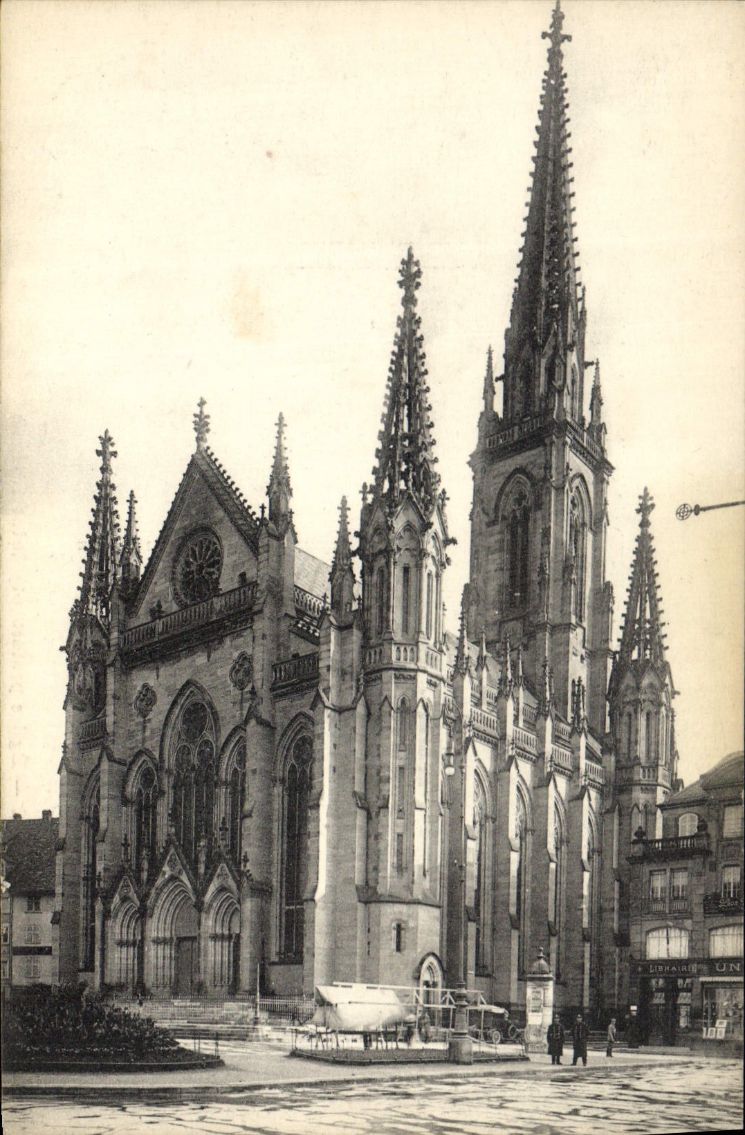 Iglesia protestante Etienne de Mulhouse de la POSTAL de la VENDIMIA Saint