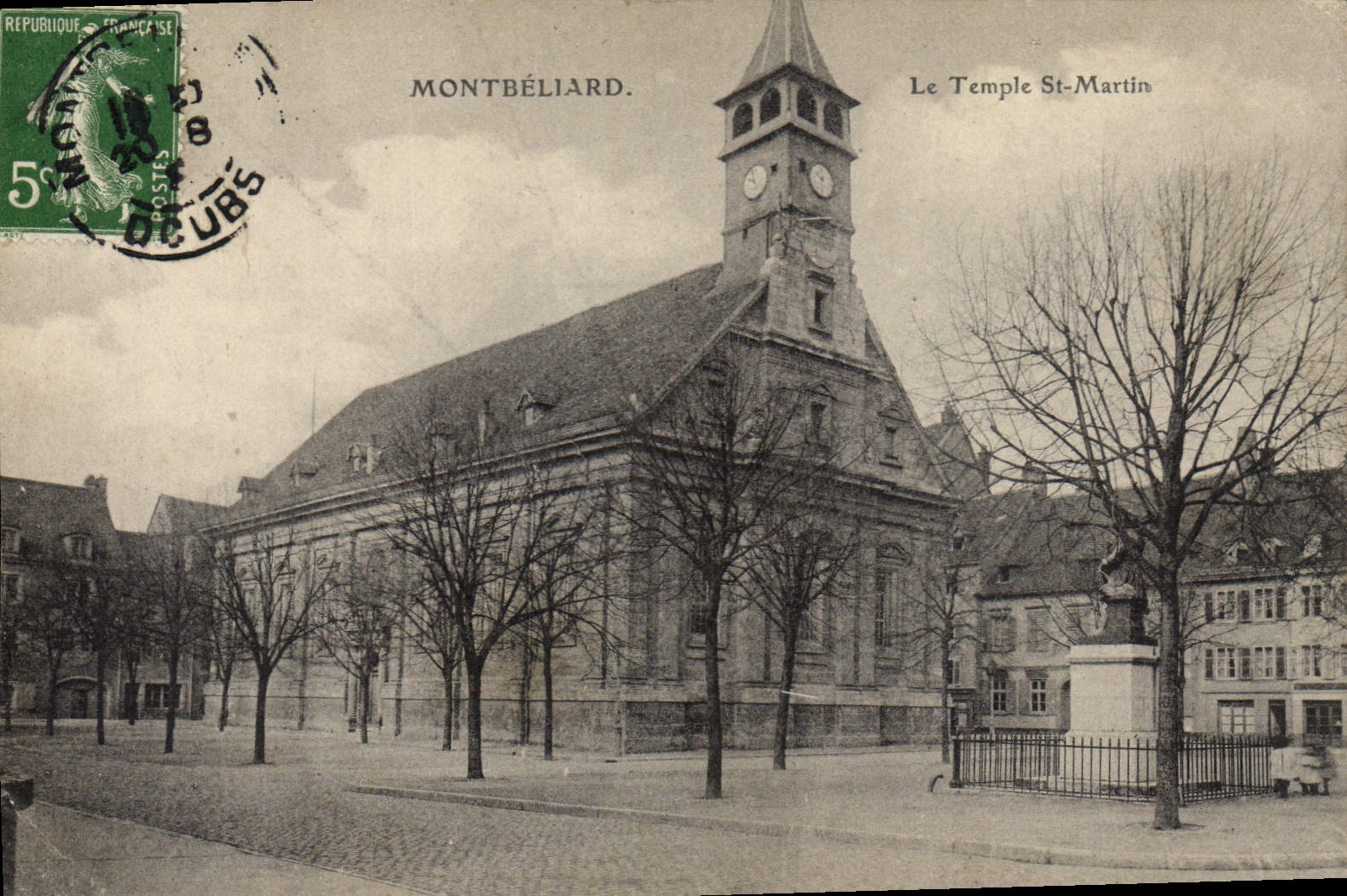 POSTAL Montbeliard de la VENDIMIA el templo San Martín