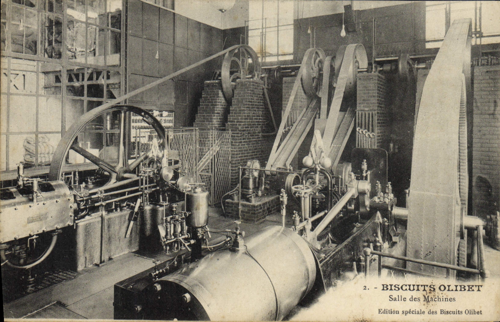 CPA Biscuits Olivet Paris Salle des machines 