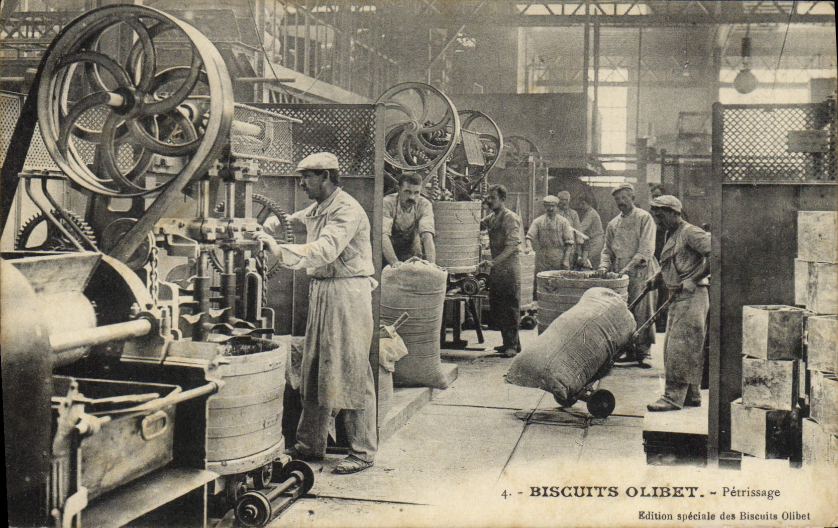 VINTAGE POSTCARD Cookies Olivet Paris Kneading