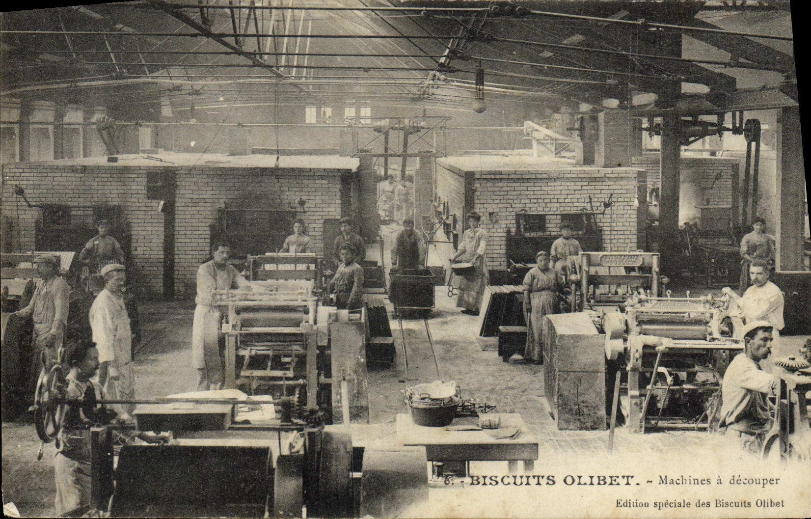 VINTAGE POSTCARD Cookies Olivet Paris Machines has to cut out