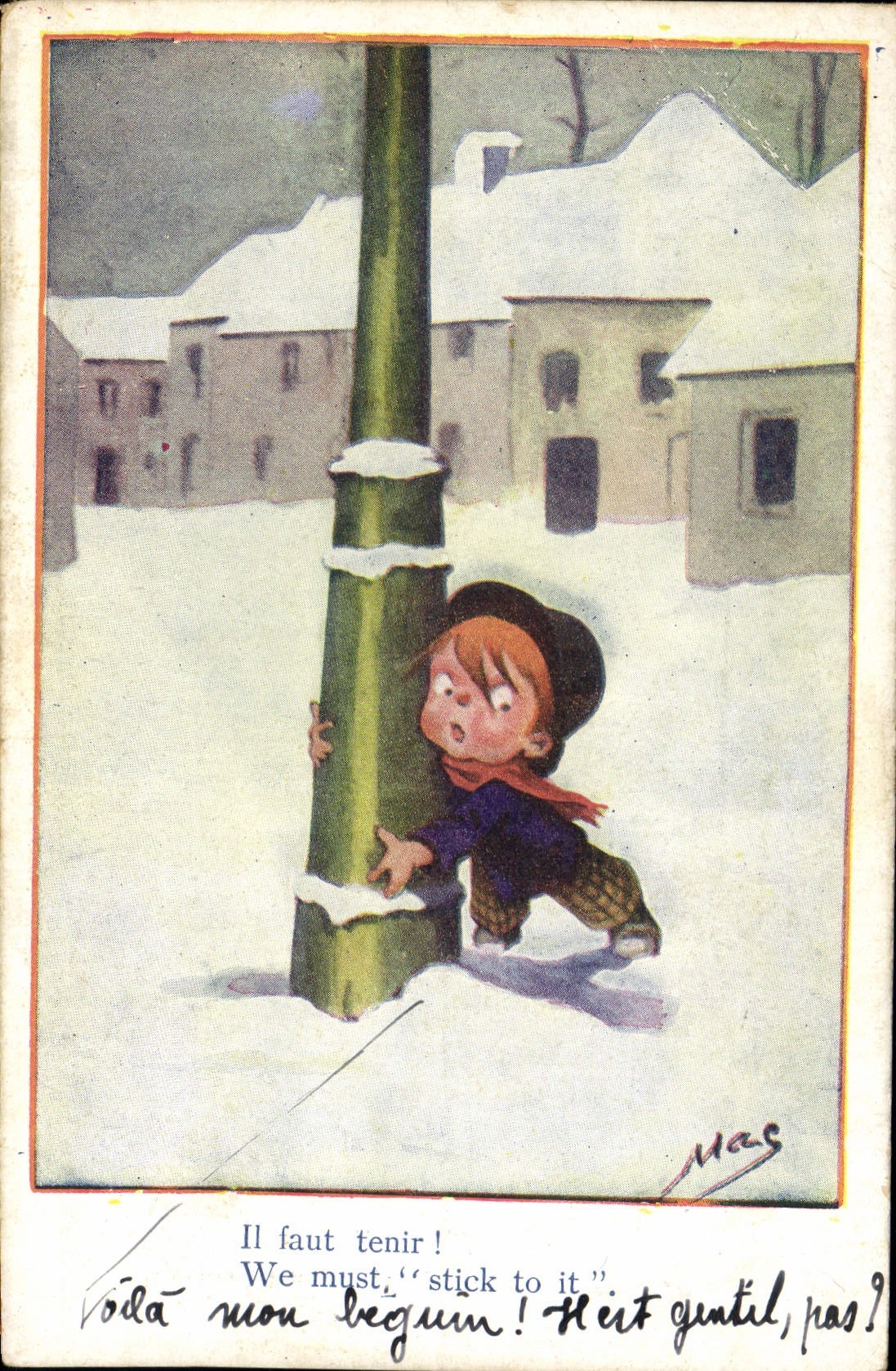 VINTAGE POSTCARD Illustrator Mac Child