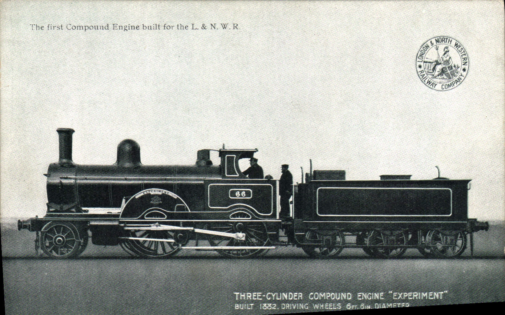 CPA Train Locomotive 3 cylinder compound engine experiment