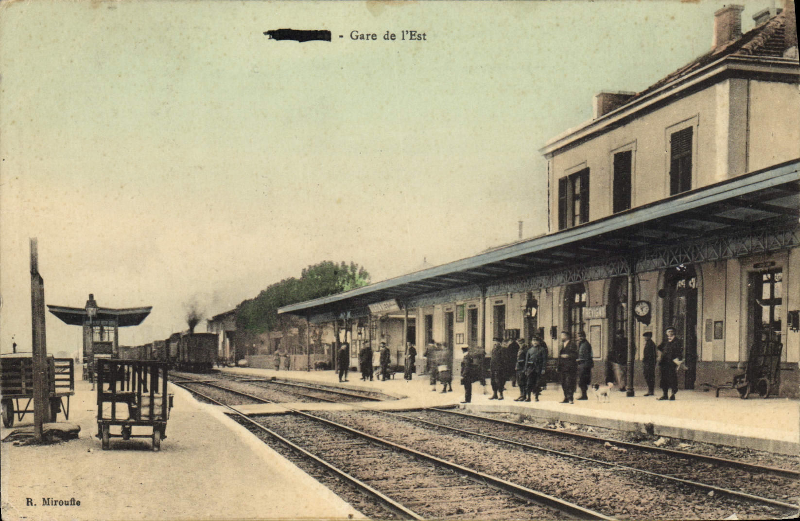CPA Train Locomotive Gare