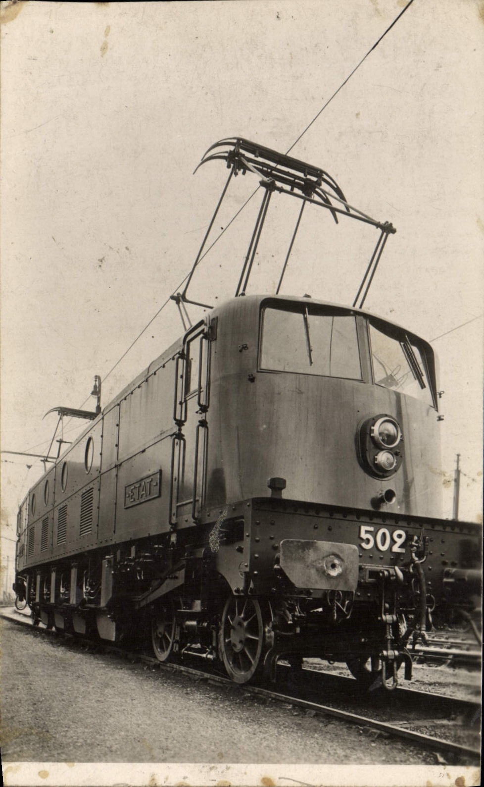 CARTE PHOTO Train Locomotive 502