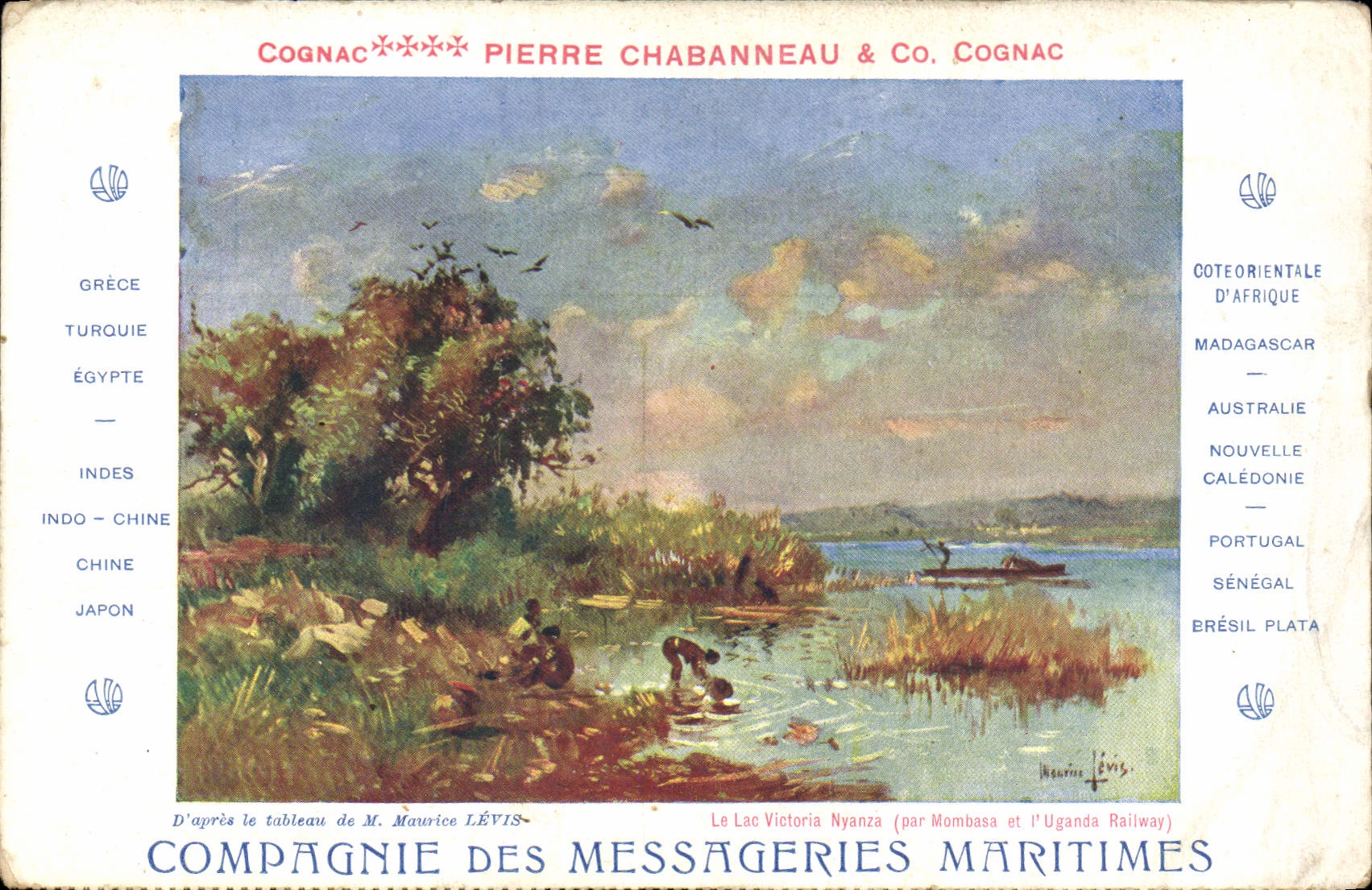 CPA Bateau Compagnie des Messageries Maritimes Lac Victoria Nyanza Monbasa et l'Uganda Railway