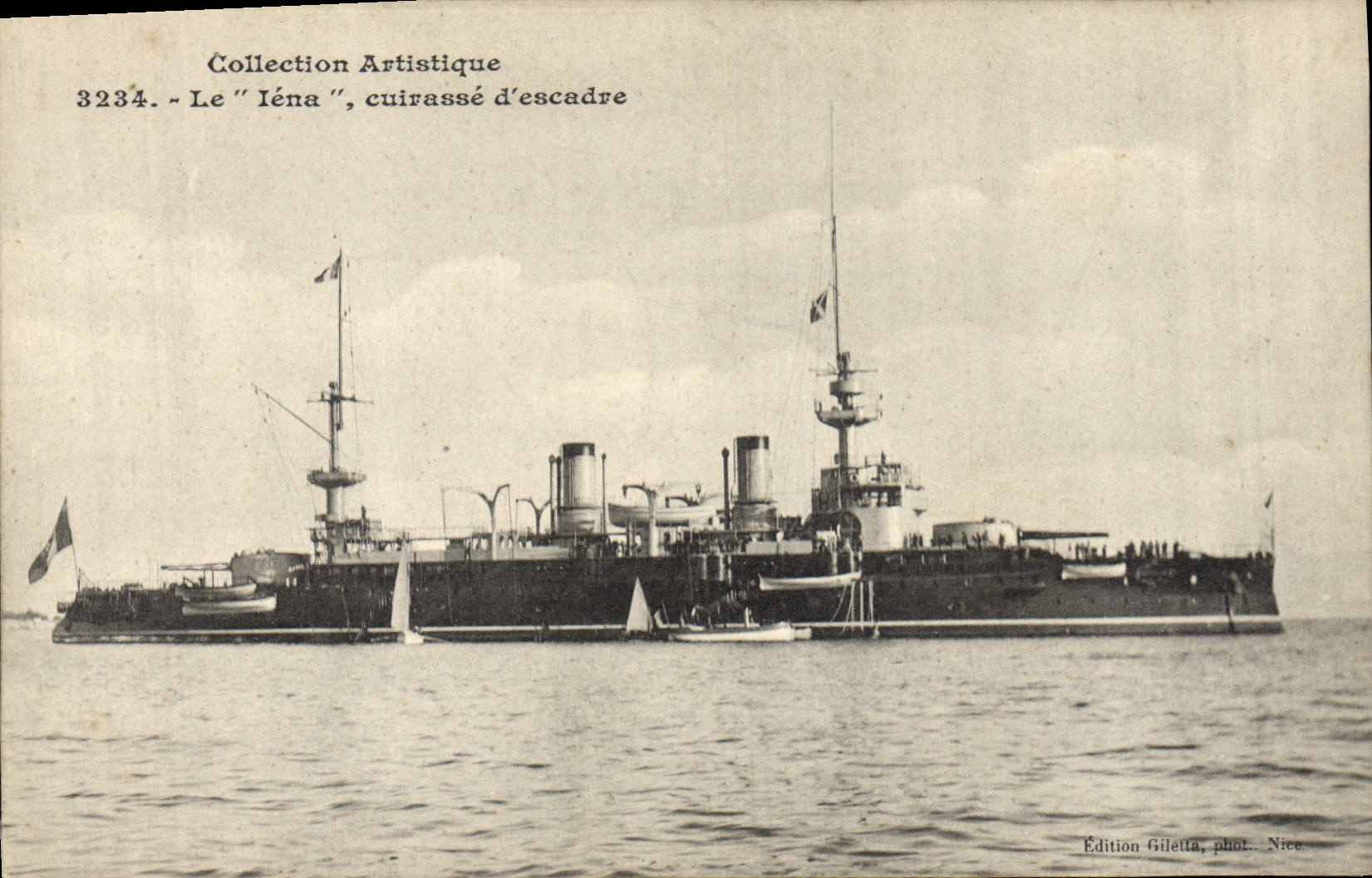 CPA Bateau Guerre Iena Cuirasse d'escadre 