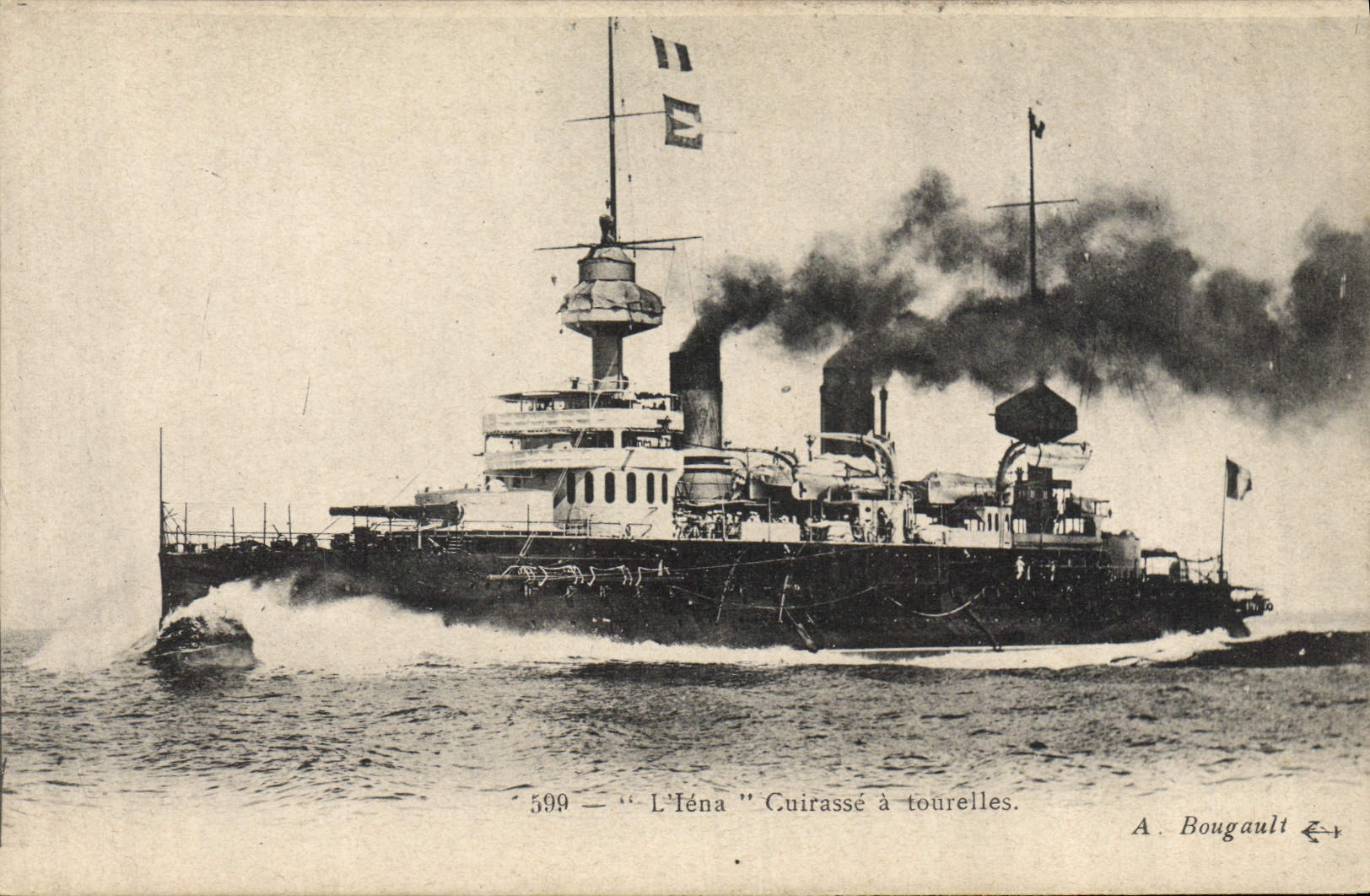 CPA Bateau Guerre Cuirasse a tourelles