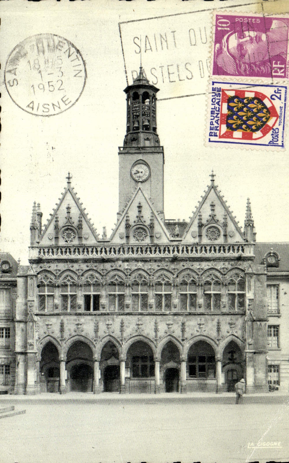 MODERN CARD Saint Quentin the Town hall