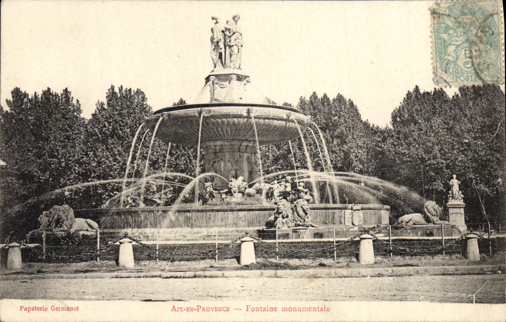 CPA Aix En Provence Fontaine monumentale