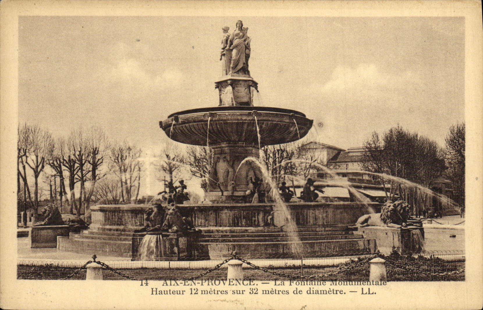 CPA Aix En Provence La Fontaine Monumentate