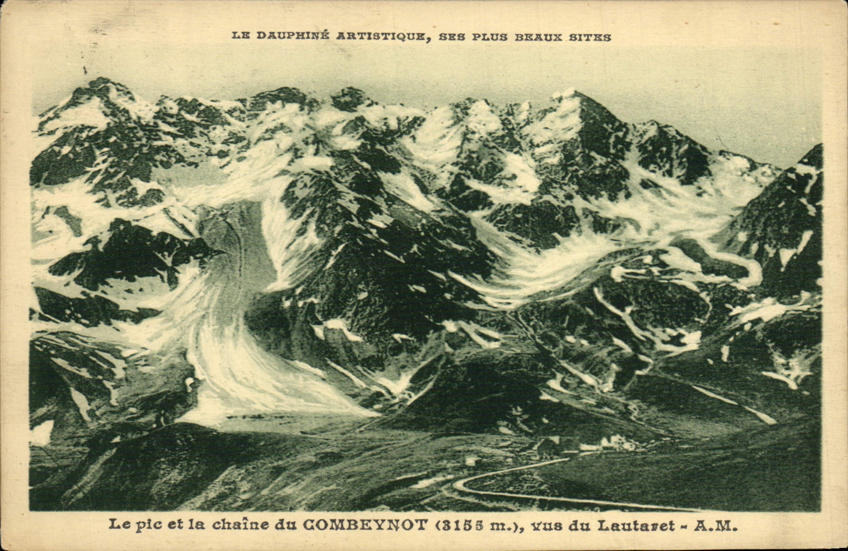 CPA Le pic et la chaine du combeynot vus du Lautaret