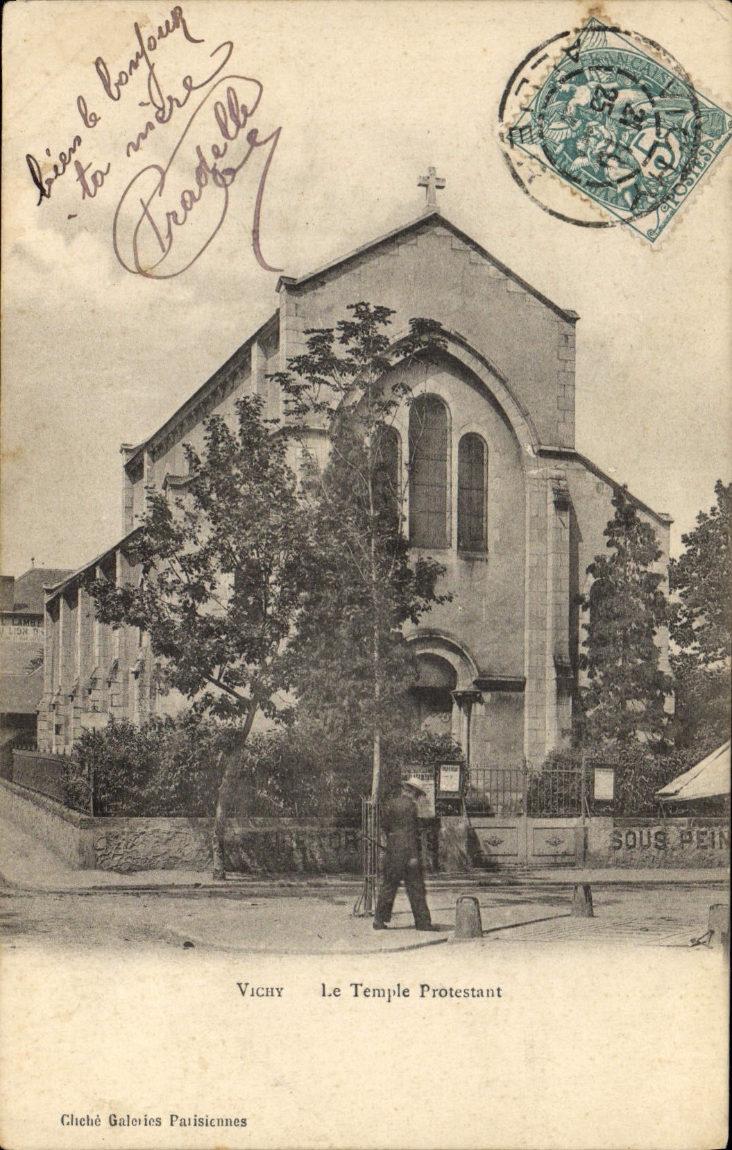 CPA Temple protestant Vichy