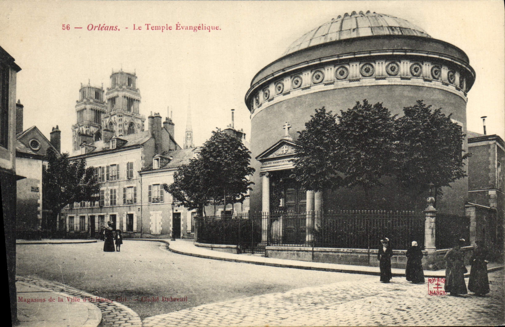 VINTAGE POSTCARD Temple protesting evangelisque Orleans