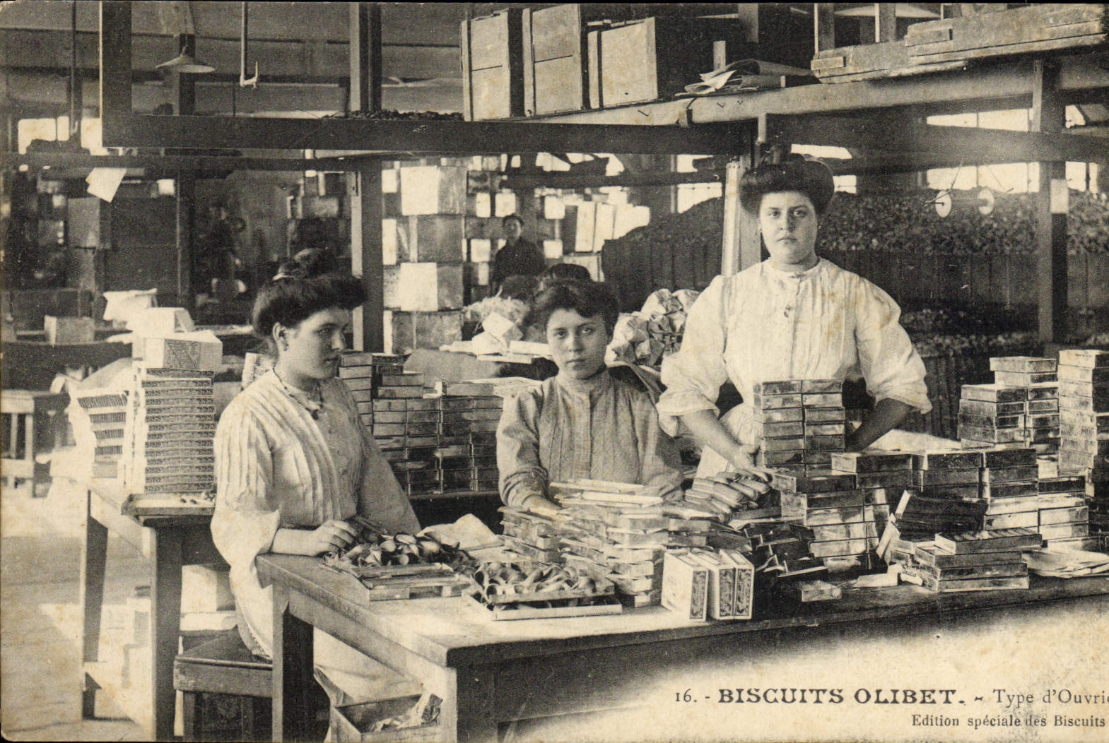 VINTAGE POSTCARD Standard Olibet Cookies of workers