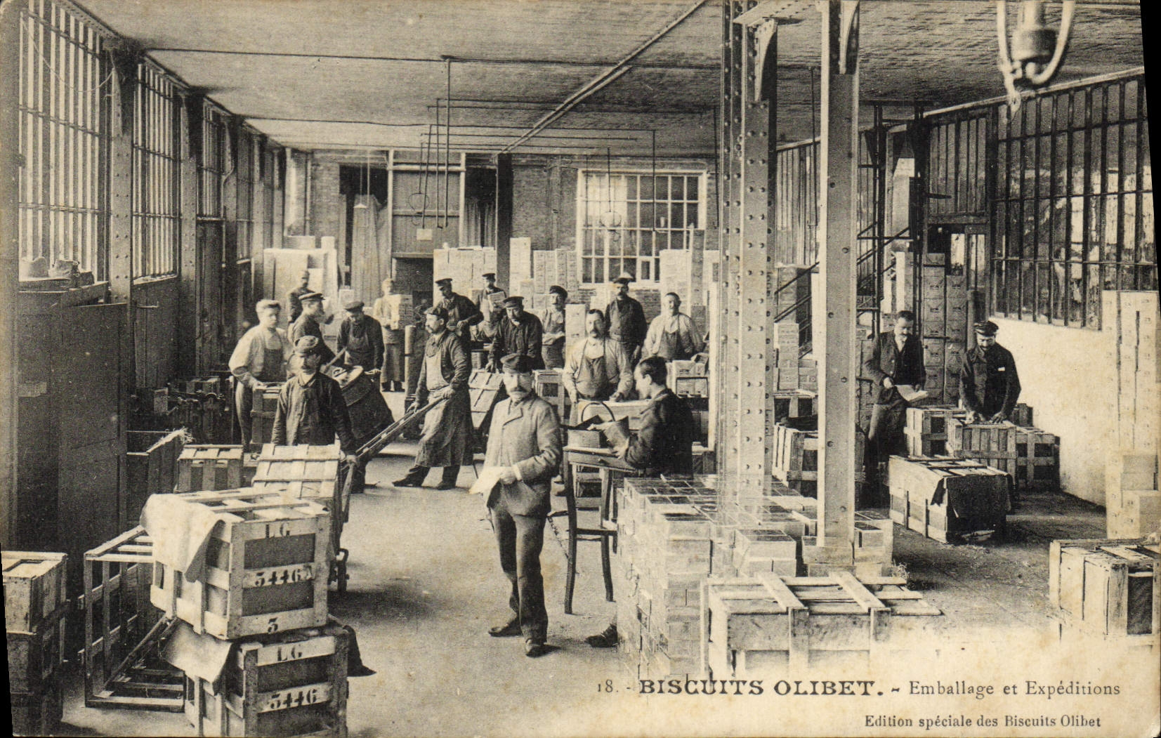 VINTAGE POSTCARD Cookies Olibet Emabllage and forwardings