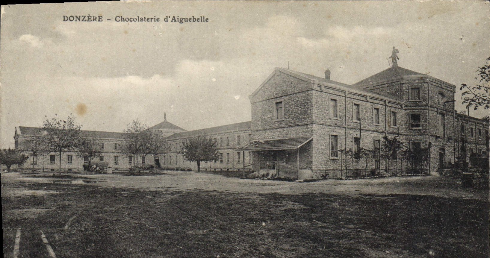 VINTAGE POSTCARD Donzere Chocolate factory of Aiguebelle