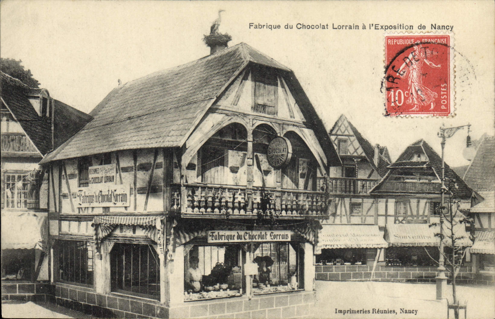 CPA Fabrique du chocolat Lorran a l'exposition de Nancy