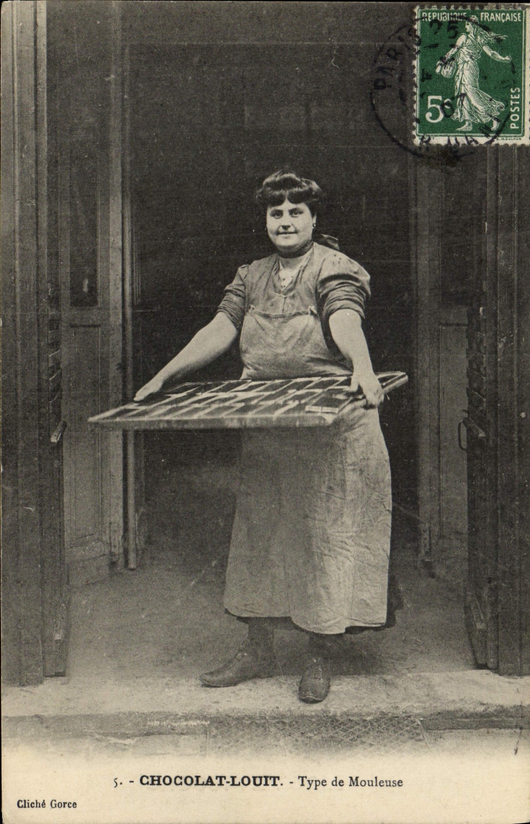 CPA Chocolat Louit Type de Mouleuse TOP