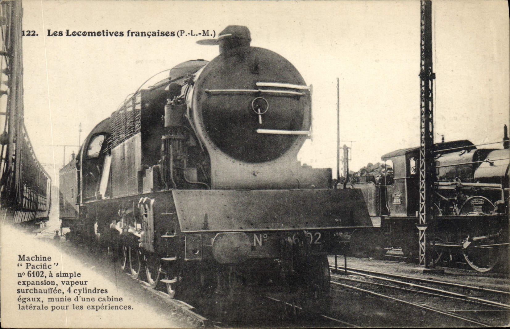 CPA Train Locomotive Machine Pacific 6102