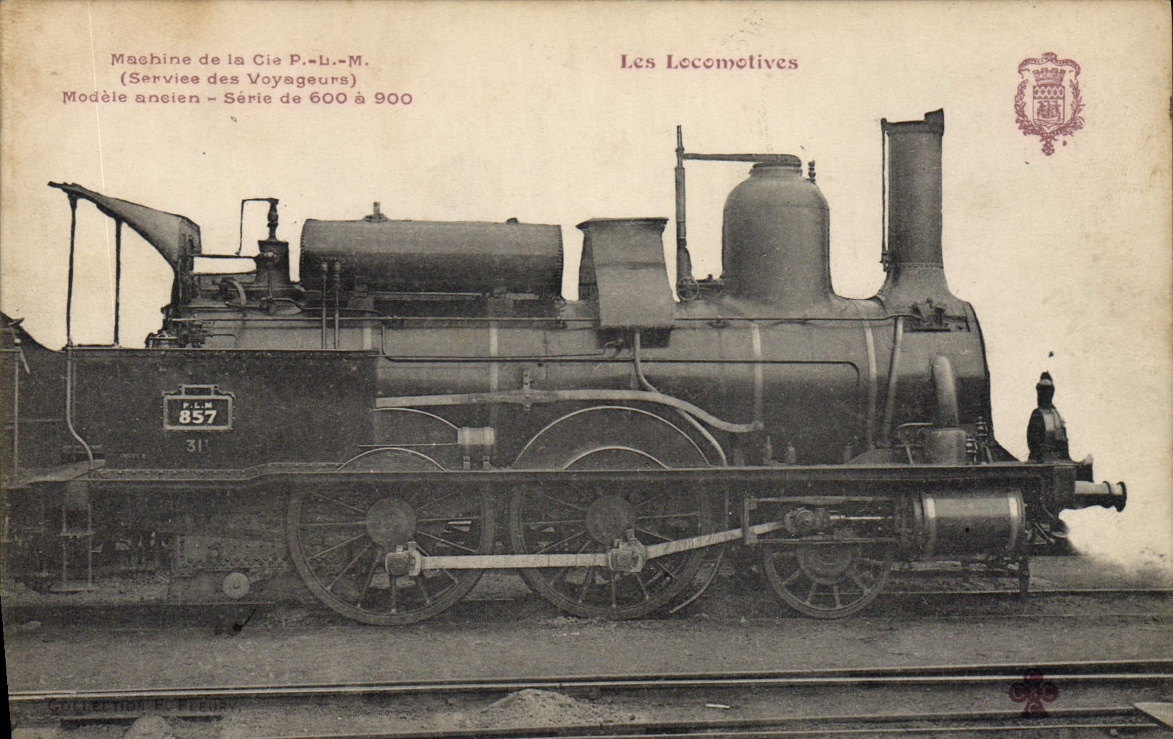 VINTAGE POSTCARD Train Engine Machine of Co PLM