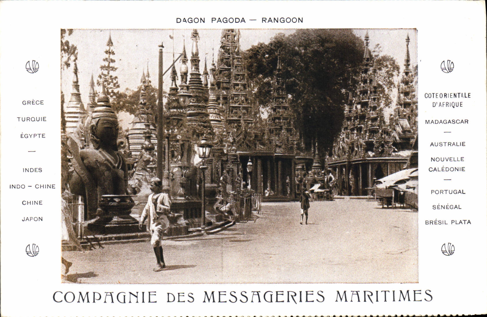 CPA Bateau Messageries Maritimes Dagon Pagoda Rangoon
