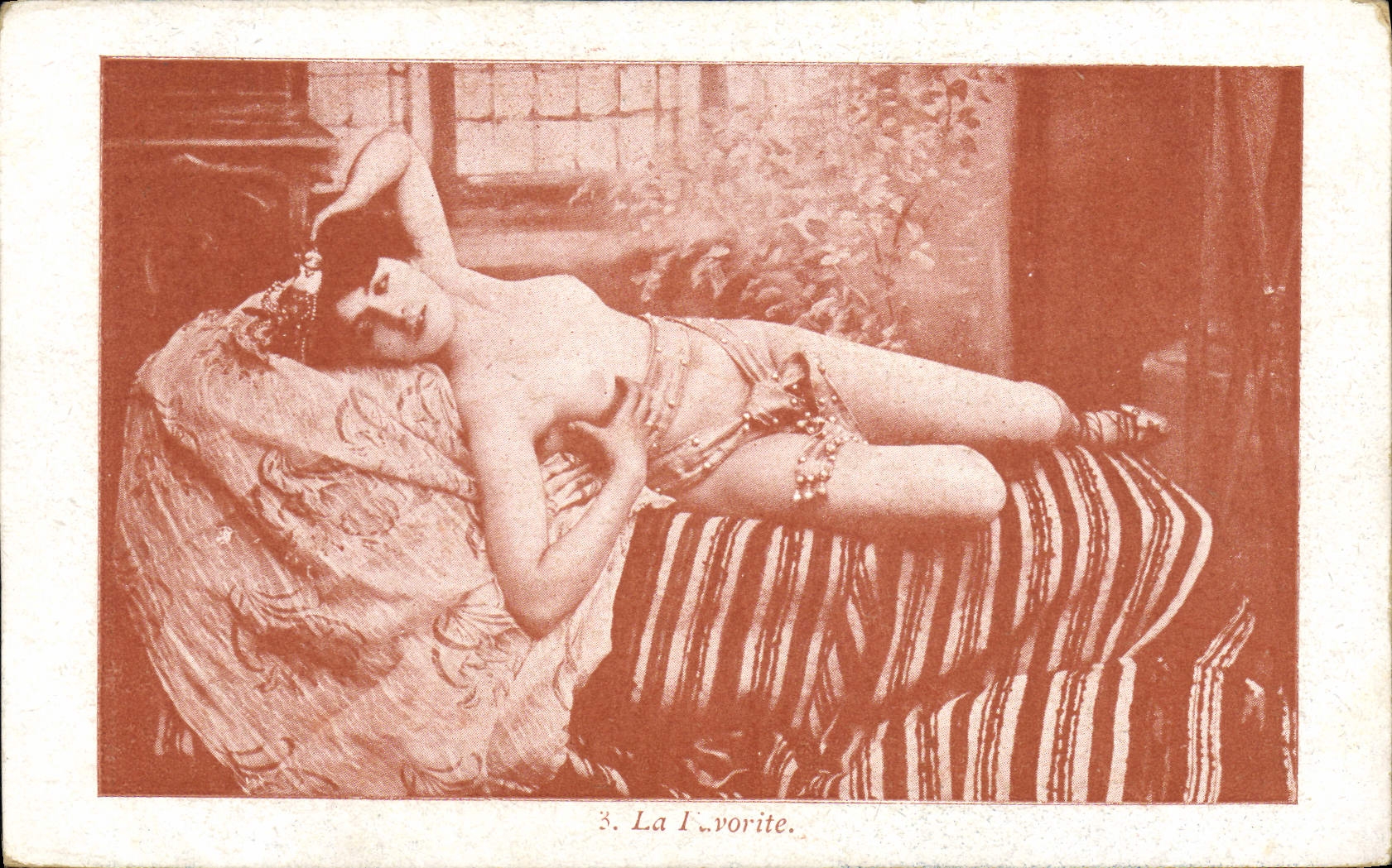 CPA Nu erotique Femme La favorite