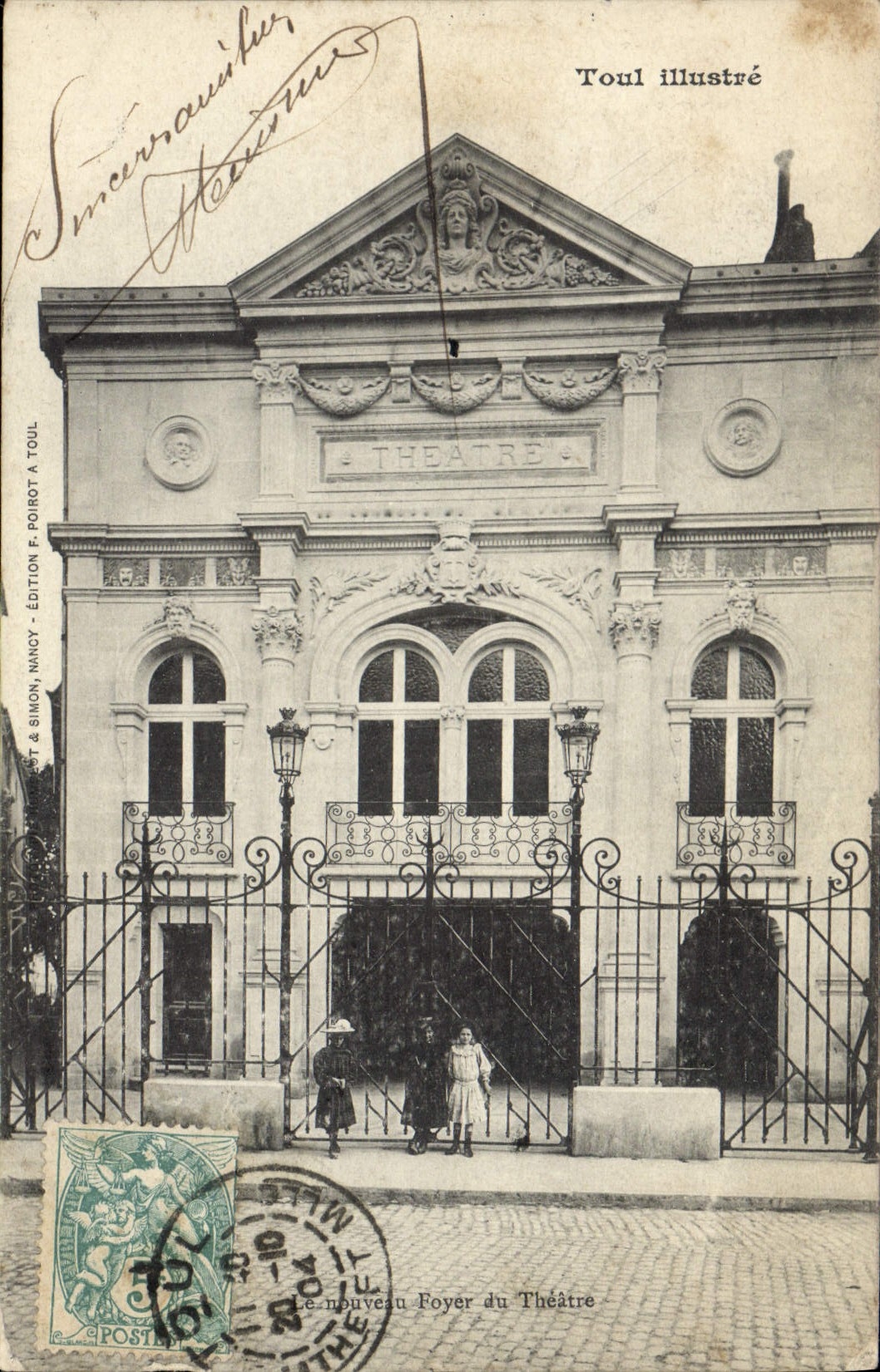 VINTAGE POSTCARD the new hearth of the Toul theater