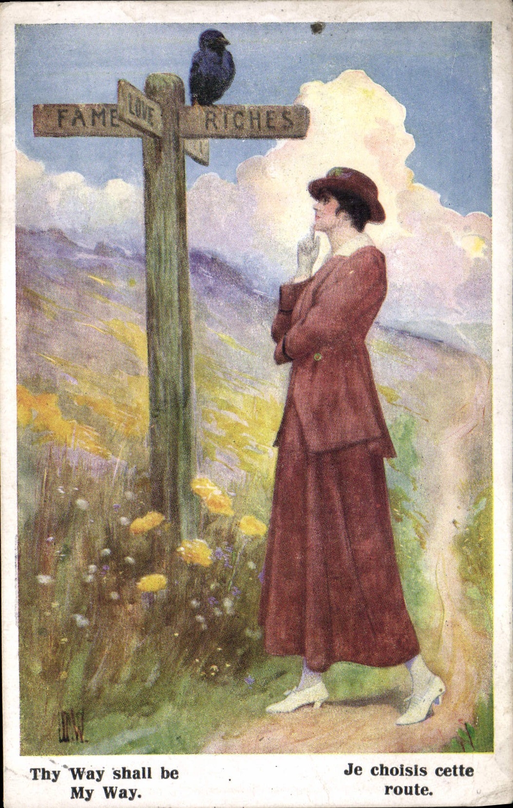 CPA Illustrateur Femme