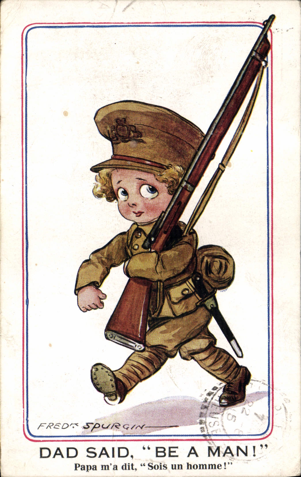 CPA Illustrateur Enfant Soldat Militaria Fred Spurgin
