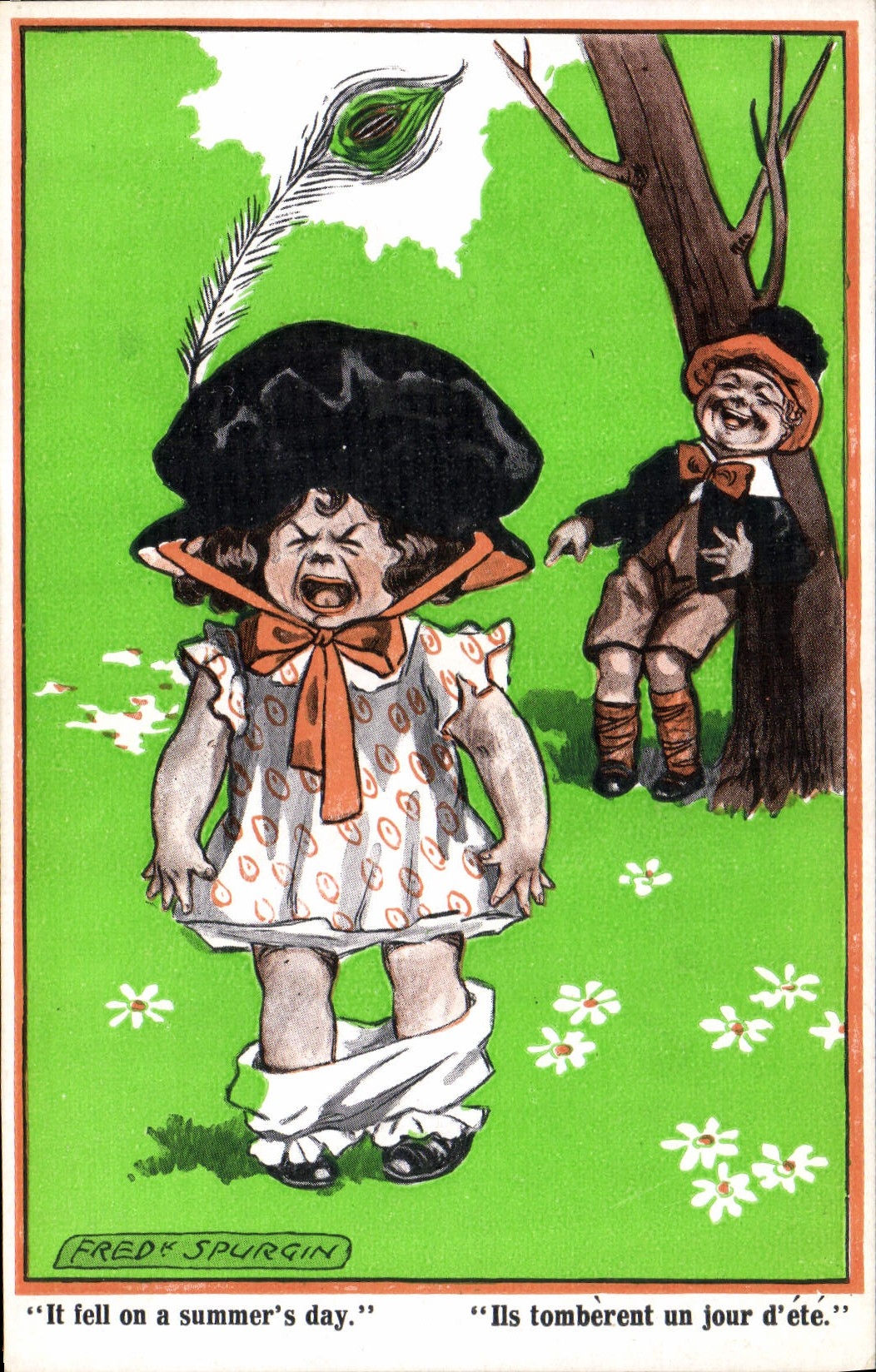 VINTAGE POSTCARD Illustrator Fred Spurgin Children