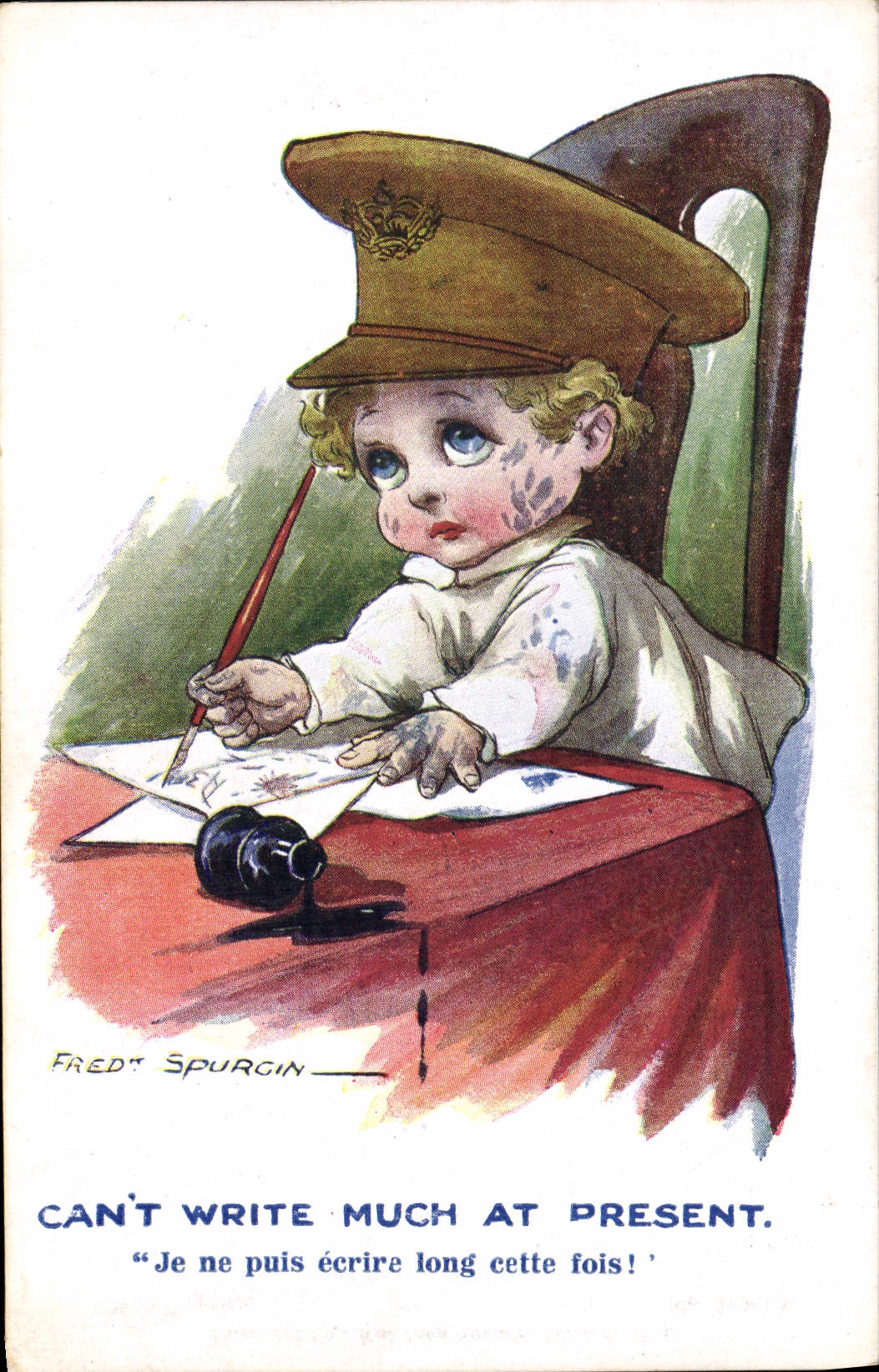 CPA Illustrateur Enfant Militaria Fred Spurgin