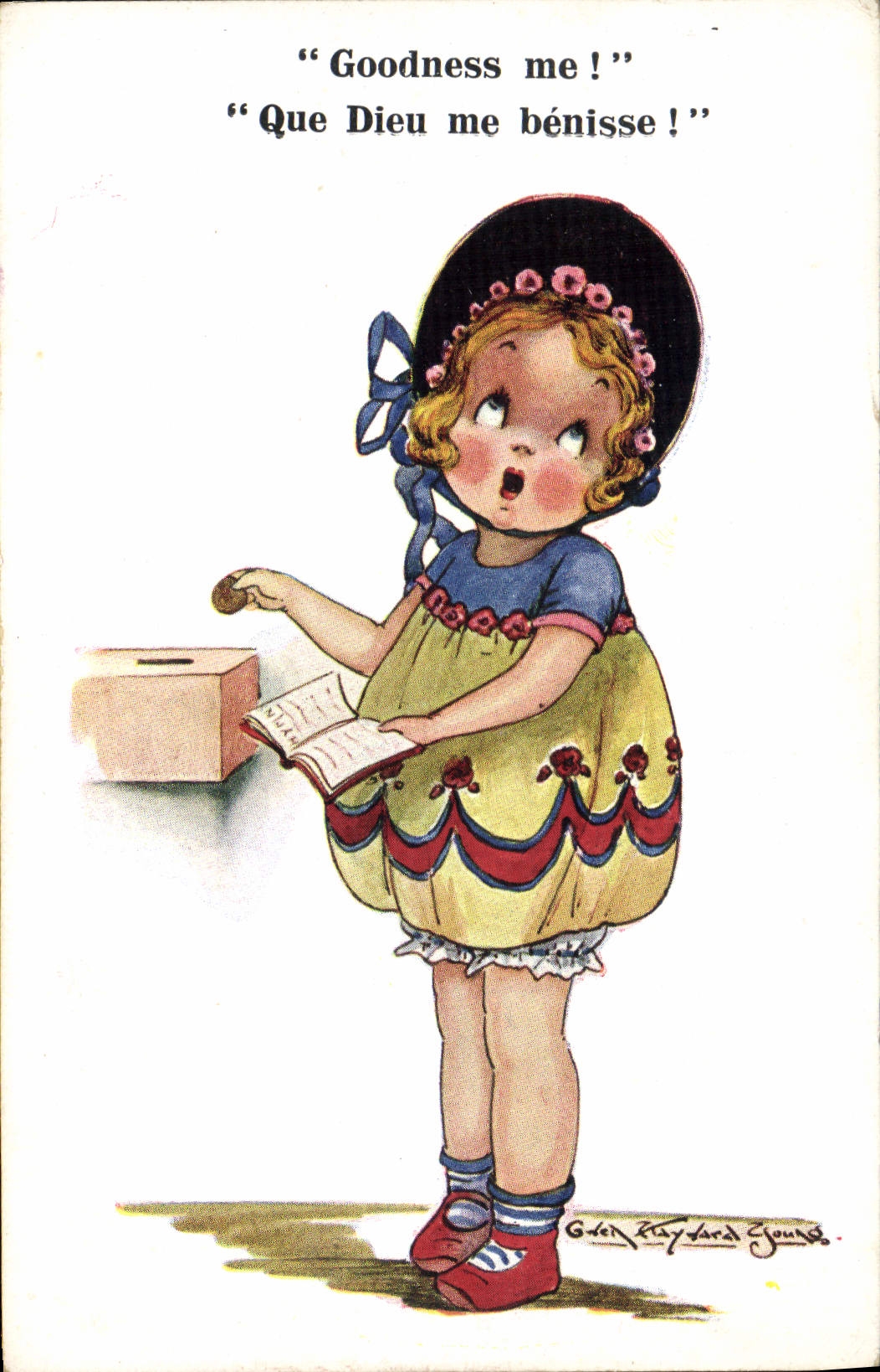 VINTAGE POSTCARD Illustrator Goodness Child me