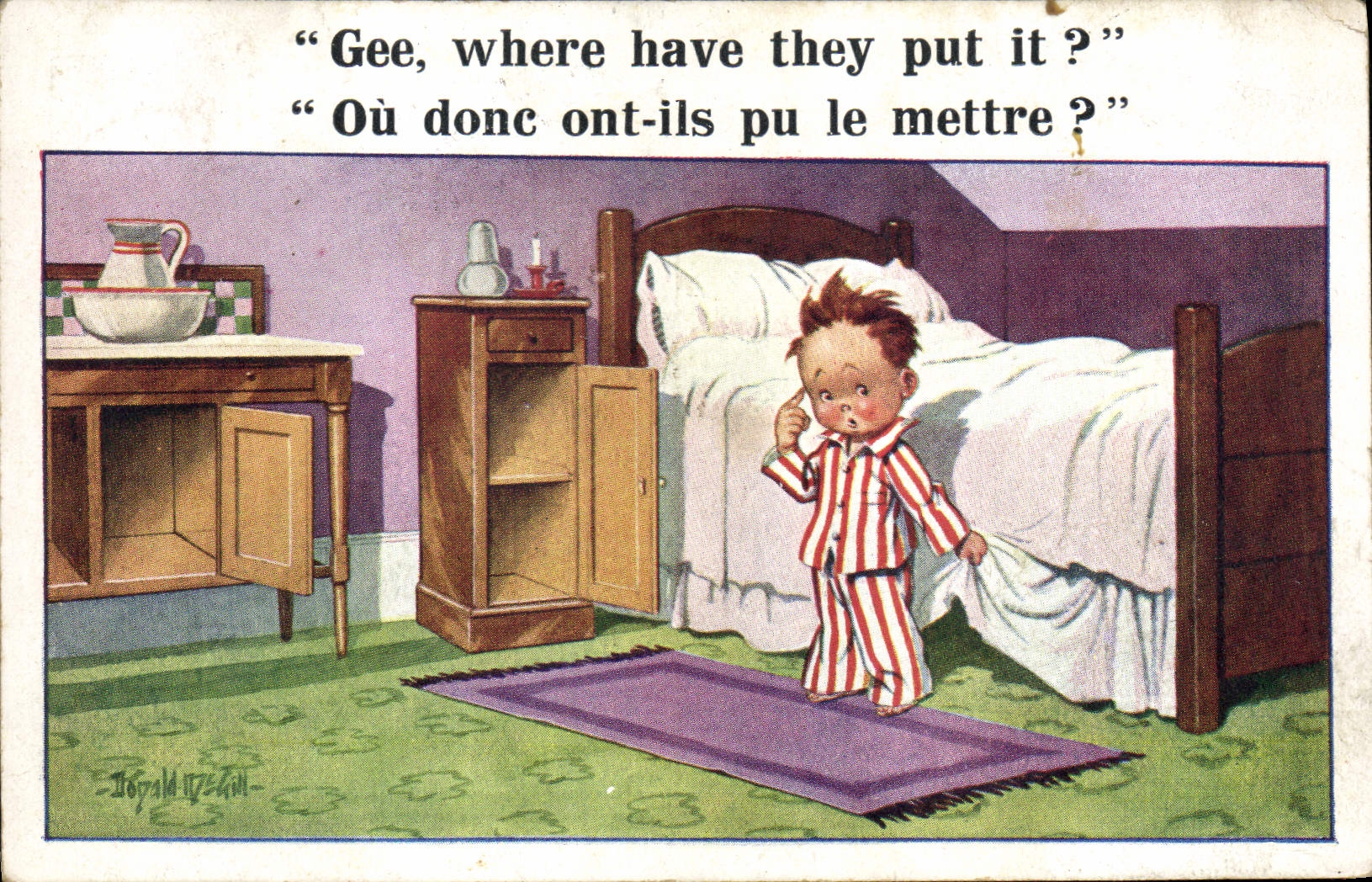 CPA Illustrateur Enfant Donald Mc Gill