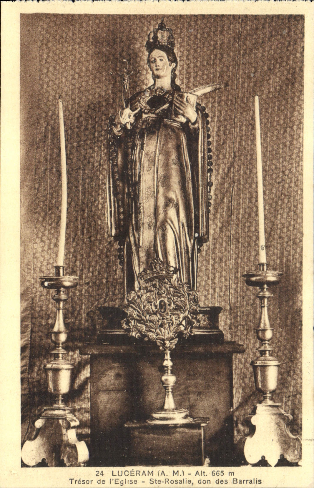CPA Luceram Le Tresor de L'Eglise Ste Rosalie don des Barralis