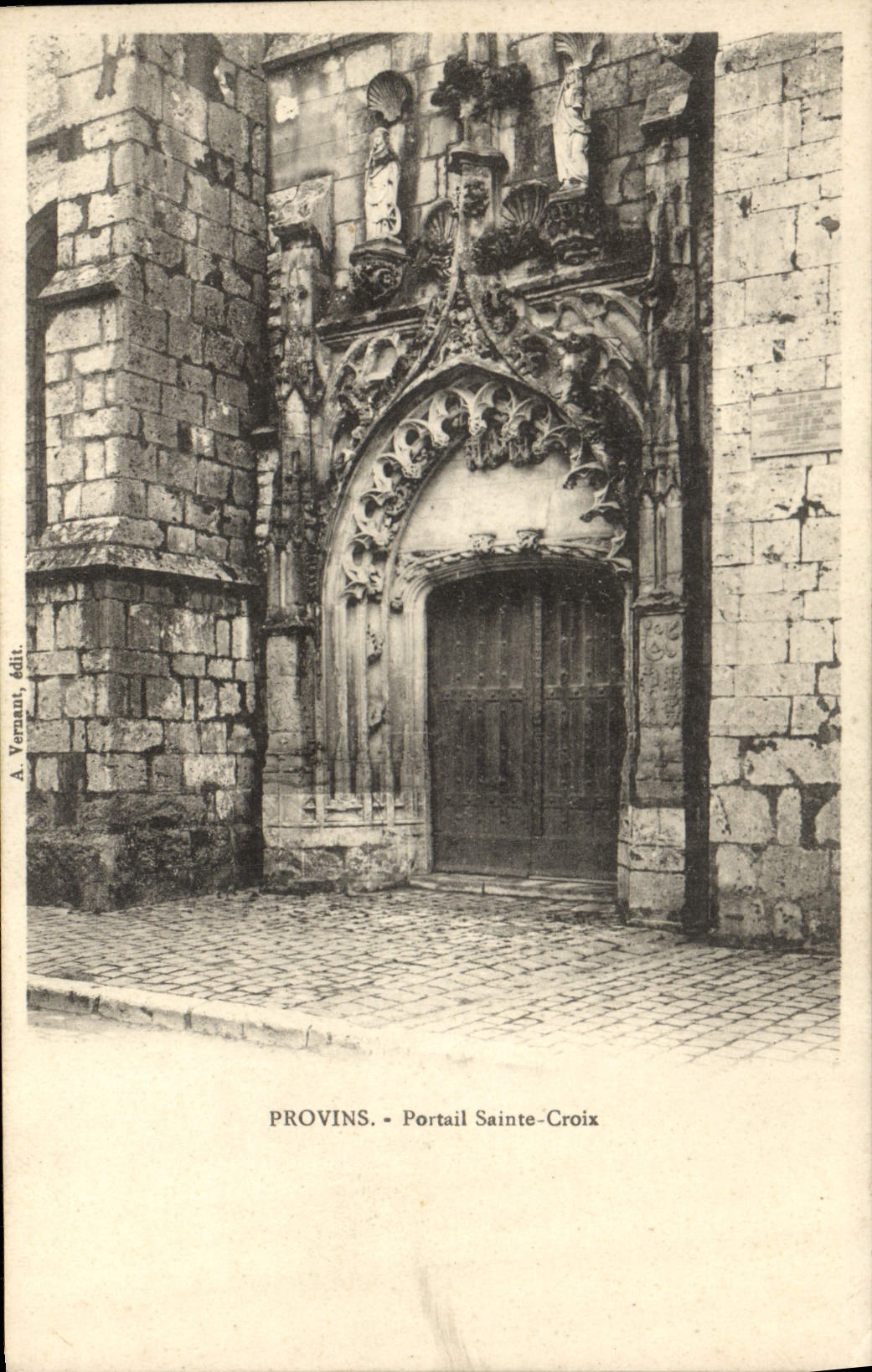 VINTAGE POSTCARD Layered branches Gate Holy Cross